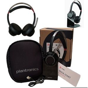 Voyager Focus UC Stereo Bluetooth Headset With Active Noise Canceling & Stand